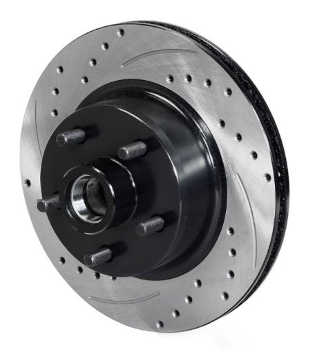 Picture of Wilwood Rotor Front SRP Drilled Slotted Black - 65 - 69 Ford Mustang 5x4.5BC