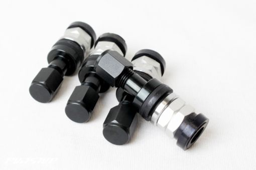 Picture of Project Kics Aluminum Valve Stem - Black (Single)