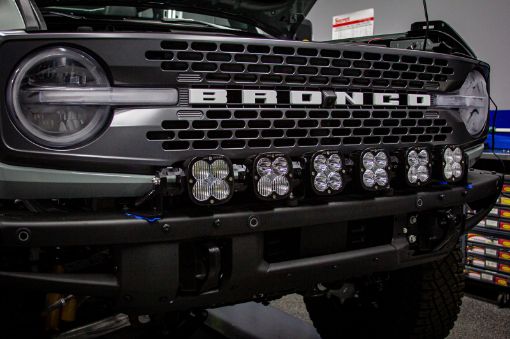Picture of Baja Designs 2021 Ford Bronco 6 XL Linkable Light Bar Kit Plastic Bumper Mount
