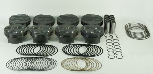 Picture of Mahle MS Piston Set Chevy SB 393ci 4.155in Bore 3.625 Stroke 6.125 Rod .927 Pin 4cc 12.7CR