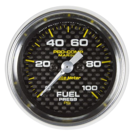 Picture of Autometer Marine Carbon Fiber 2 - 116in 100 PSI Digital Stepper Motor Fuel Pressure Gauge