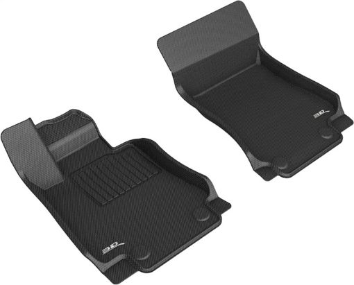 Picture of 3D MAXpider 17 - 21 Alfa Romeo Giulia RWD Giulia Quadrifoglio Kagu 1st Row Floormats - Black