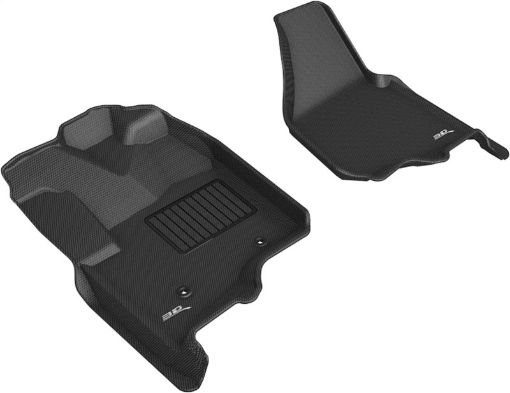 Picture of 3D MAXpider 12 - 16 Ford F - 250 350 450 Bucket Seats No Floor Shift Kagu 1st Row Floormats - Black