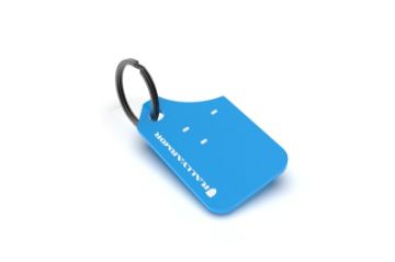 Picture of Rally Armor Mini UR Mud Flap Keychain - Blue w White Logo