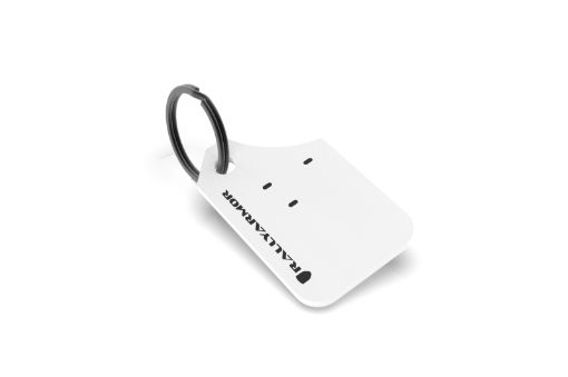 Picture of Rally Armor Mini UR Mud Flap Keychain - White w Black Logo